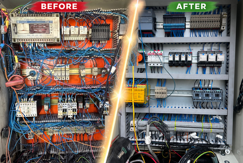 Before and after control panel upgrade 4